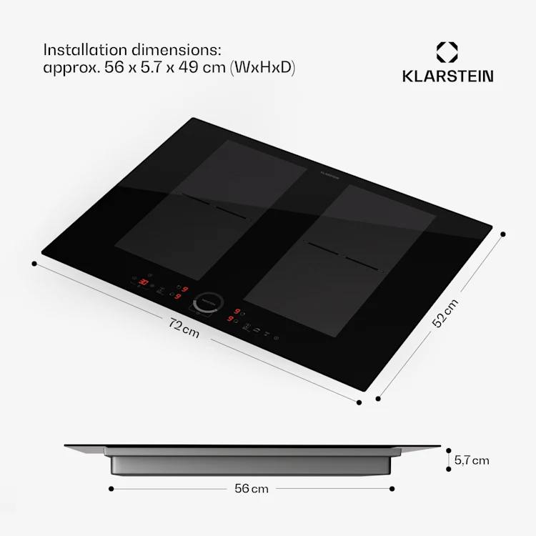 Delicatessa 70 Flex built-in hob induction 4 zones 7000 W glass ceramic Flex | 70 cm | Black
