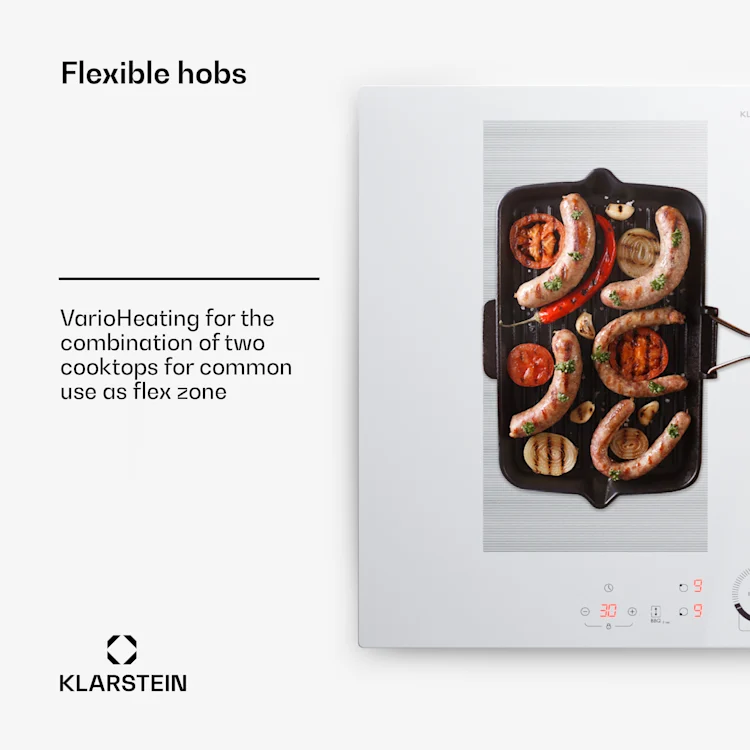 Delicatessa 70 Hybrid built-in hob induction 4 zones 7000 W glass ceramic Hybrid | 70 cm | White