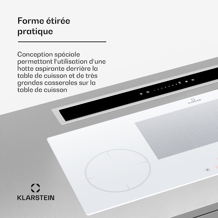 Delicatessa 90 Slim Hybride inductiekookplaat 4-zone flexzone 7000 W vermogen thermo boost warmhoudfunctie