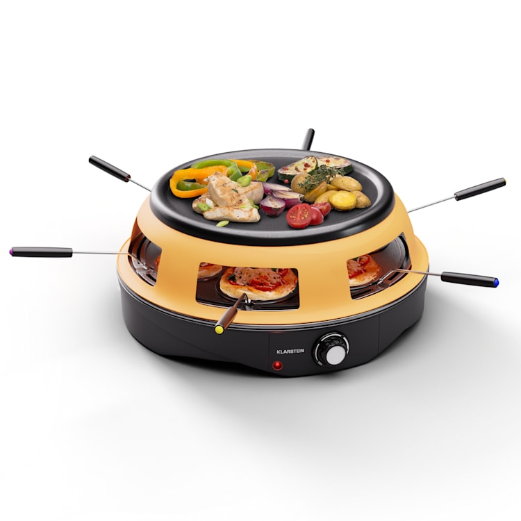 Marinara, cuptor de pizza 3 în 1, grill, raclette, 1200 W, 6 suport pizza