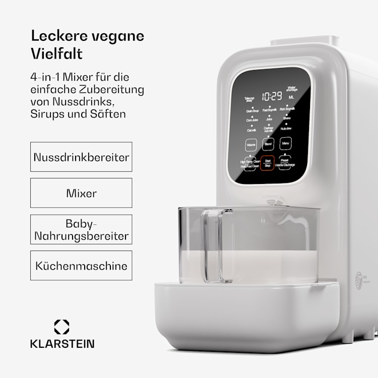 Loire 4-in-1 Vegan Drink Maker 800/1200W 1200ml Touch herausnehmbarer Wassertank