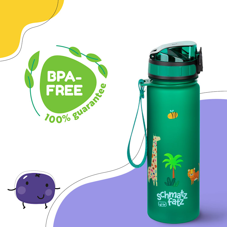 schmatzfatz, fľaša na pitie, športová fľaša, 500 ml, 24 cm, tritan 500 ml | Dark Green Jungle