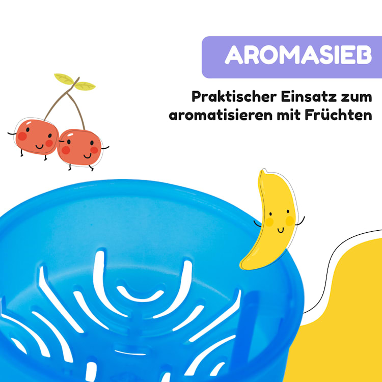 schmatzfatz Trinkflasche Sportflasche 500 ml 24 cm Tritan 500 ml | Blue Bees