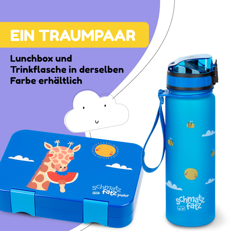 schmatzfatz Trinkflasche Sportflasche 500 ml 24 cm Tritan 500 ml | Blue Bees