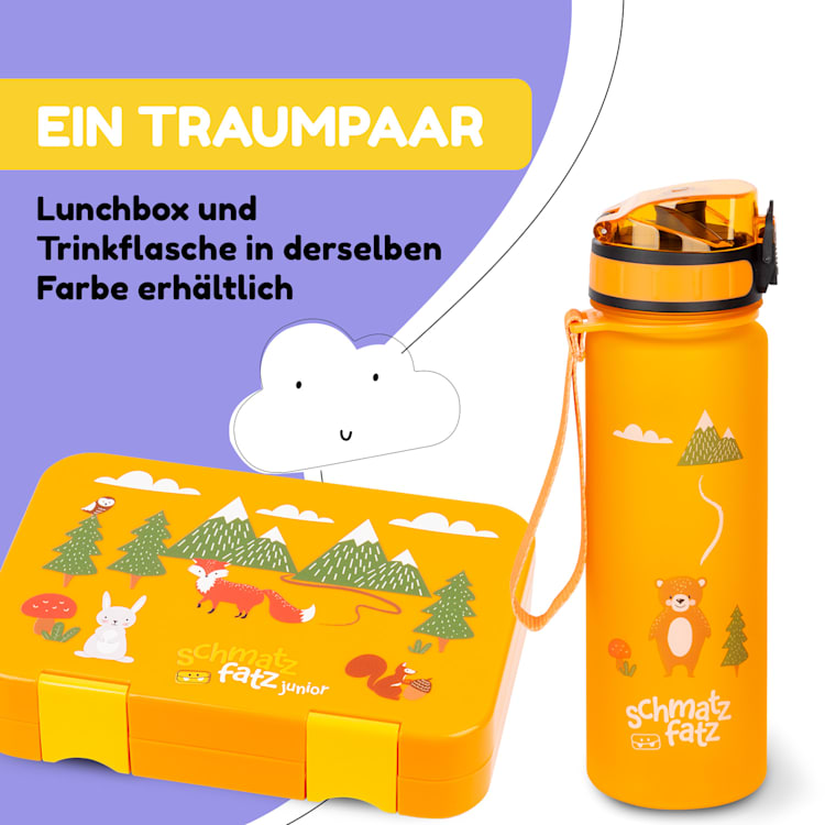 schmatzfatz Trinkflasche Sportflasche 500 ml 24 cm Tritan 500 ml | Orange Forest