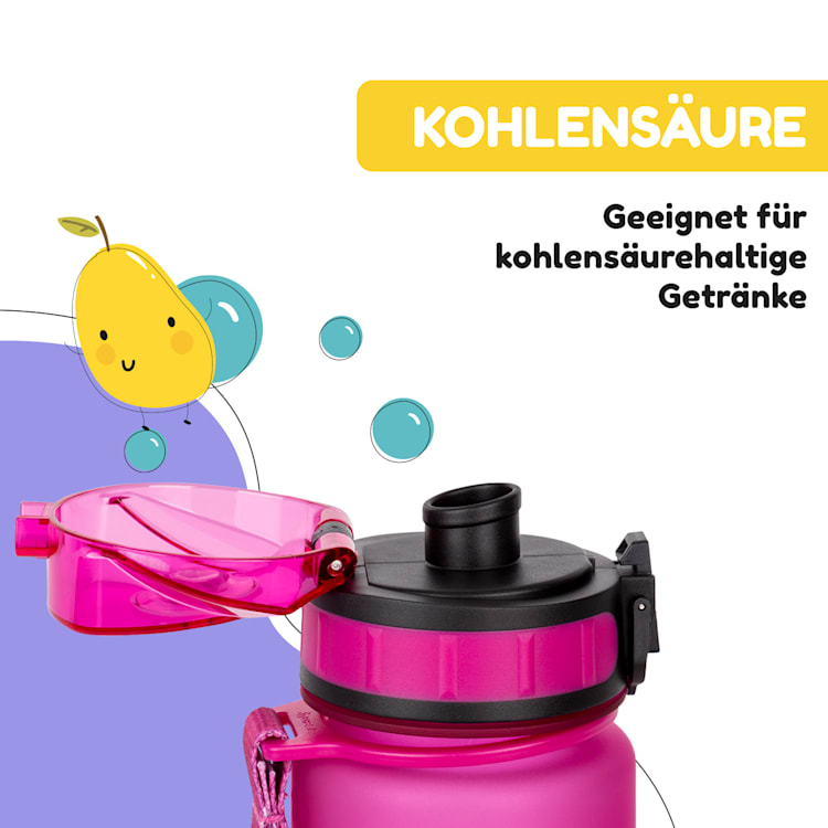 schmatzfatz Trinkflasche Sportflasche 500 ml 24 cm Tritan 500 ml | Purple Sun