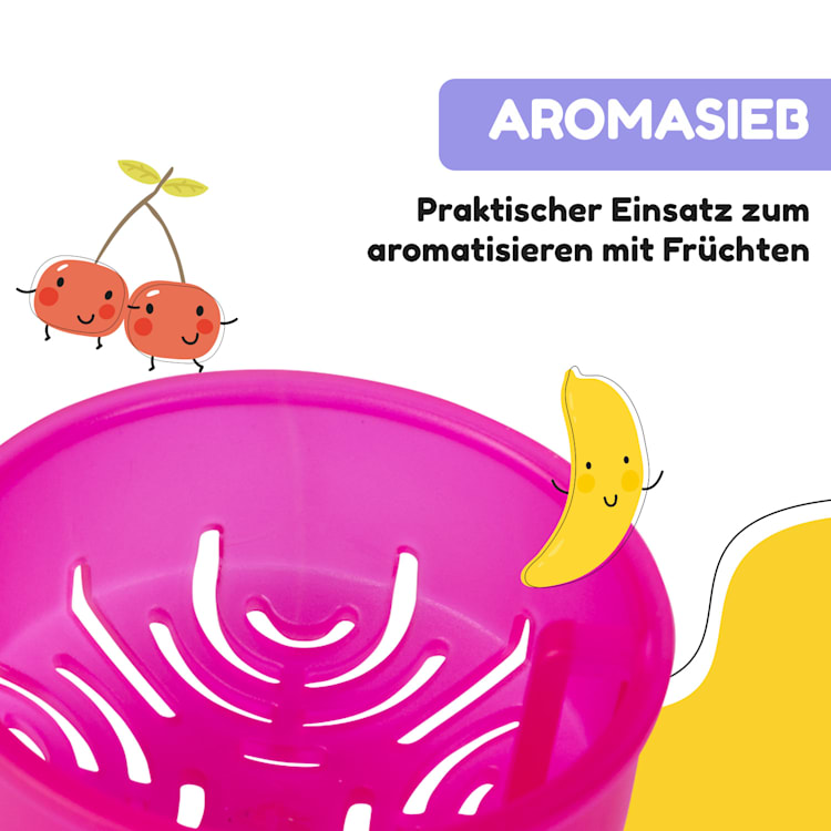 schmatzfatz Trinkflasche Sportflasche 500 ml 24 cm Tritan 500 ml | Purple Sun