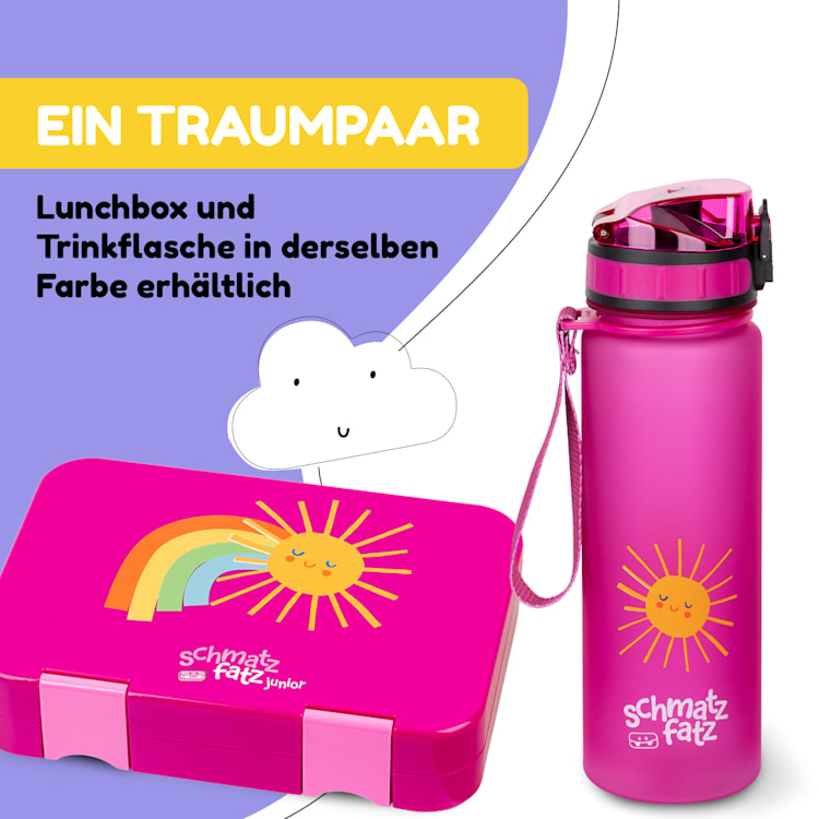 schmatzfatz Trinkflasche Sportflasche 500 ml 24 cm Tritan 500 ml | Purple Sun