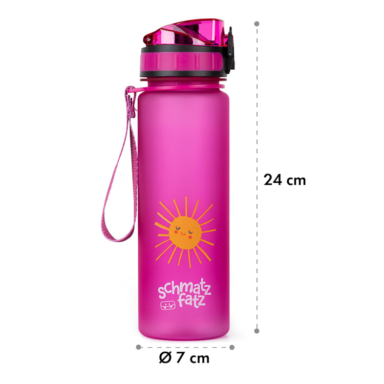 schmatzfatz Trinkflasche Sportflasche 500 ml 24 cm Tritan 500 ml | Purple Sun