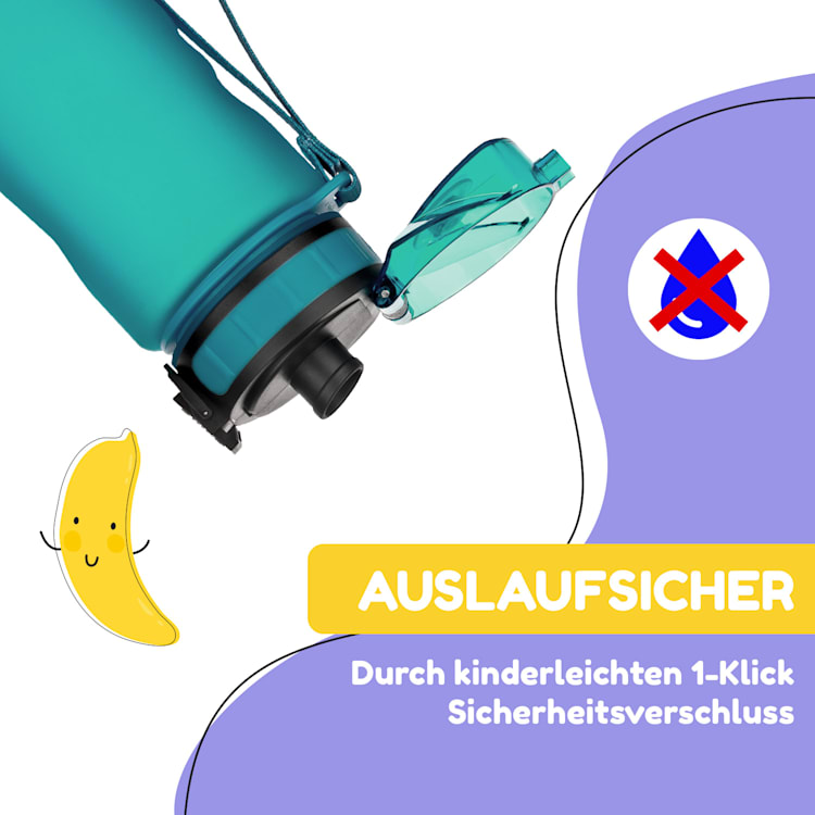 schmatzfatz Trinkflasche Sportflasche 500 ml 24 cm Tritan 500 ml | Petrol