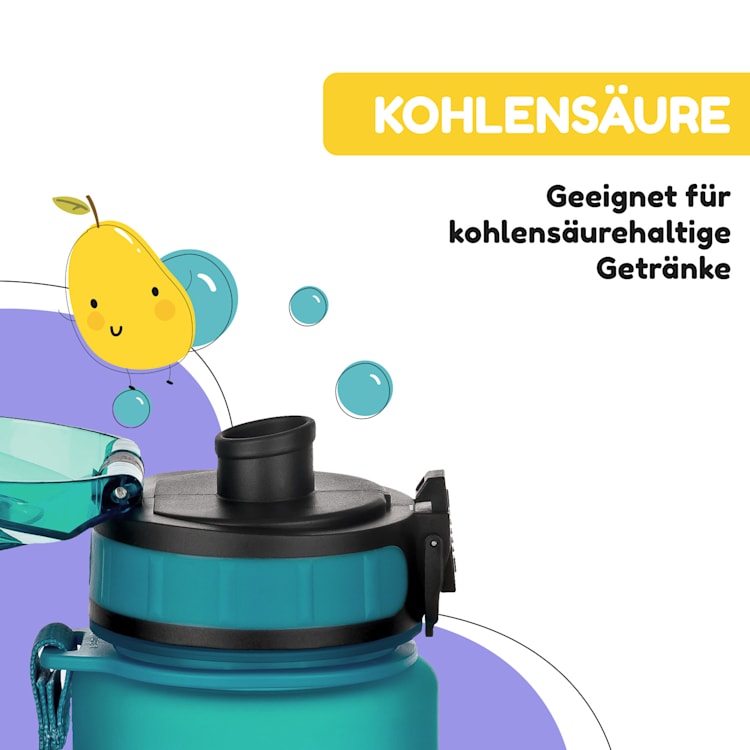 schmatzfatz Trinkflasche Sportflasche 500 ml 24 cm Tritan 500 ml | Petrol