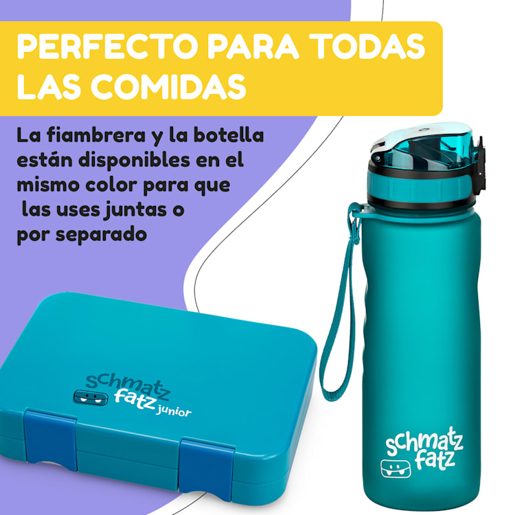 schmatzfatz botella deportiva 500 ml 24 cm Tritan 500 ml | Azul Petróleo
