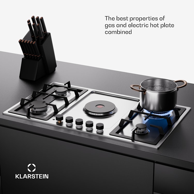 Klarstein MultiChef 5 hot plate electric and gas hob 5 cooking zones 4