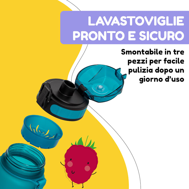 Wakaba - Borraccia da 800 ml, Tritan senza BPA 800 ml | Verde acqua intenso