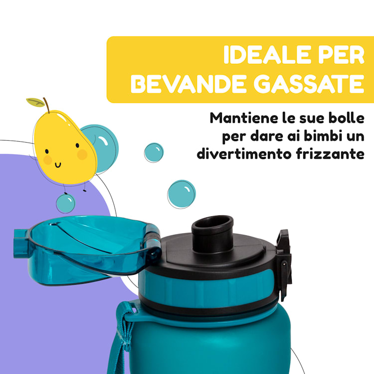Wakaba - Borraccia da 800 ml, Tritan senza BPA 800 ml | Verde acqua intenso