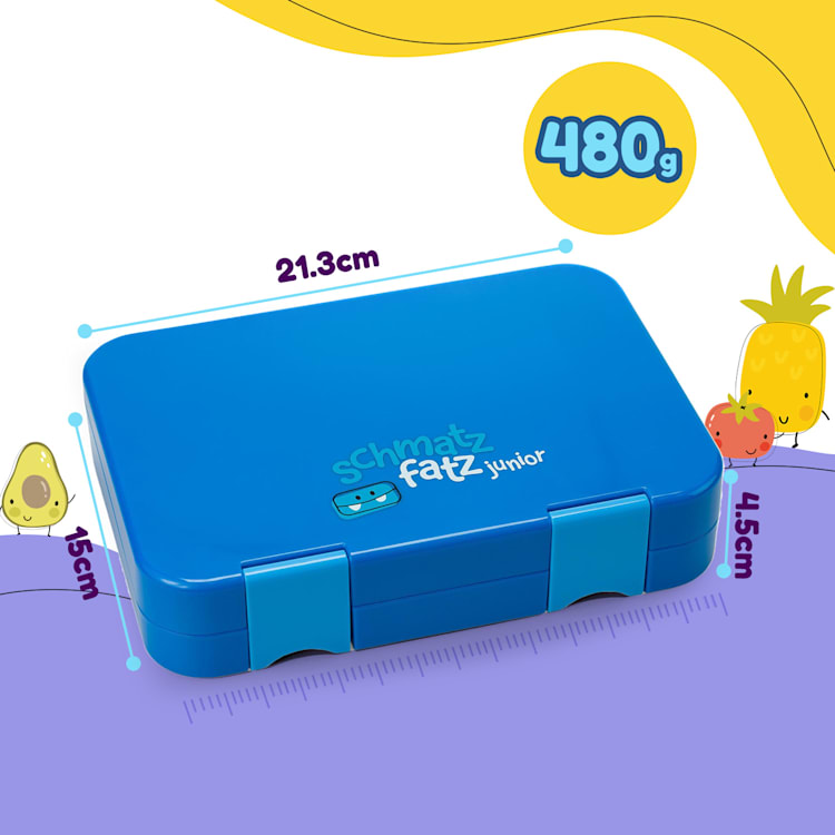 Fiambrera junior 6 compartimentos schmatzfatz 21,3 x 15 x 4,5 cm (AnxAlxP) Azul