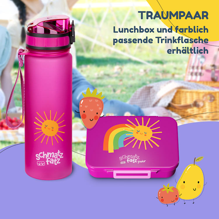 schmatzfatz by Klarstein Lite Lunchbox 6 Fächer 20,8x4,5x15 cm BPA-frei Tritan Purple Sun