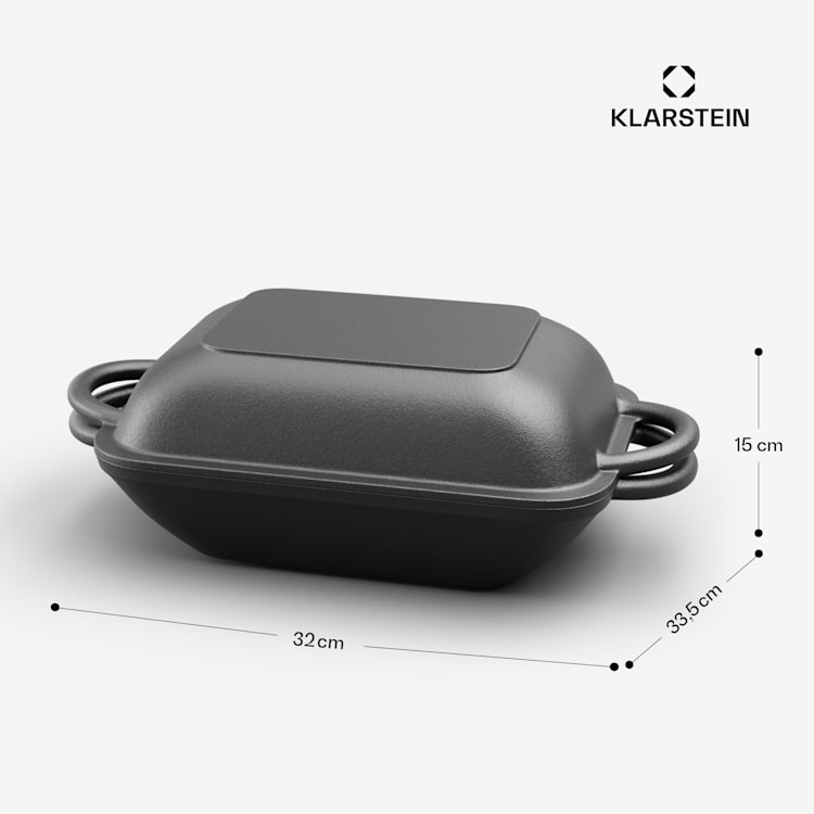 Longhorn, vas de pâine din fontă, 4,6 l, pentru interior, exterior, pentru toate tipurile de sobe