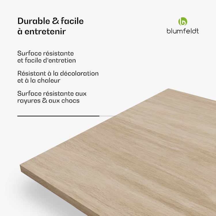 Plateau Bearsdon 120 x 80 cm pour cuisine et salle à manger | Bois stratifié robuste 120x80 | Pin