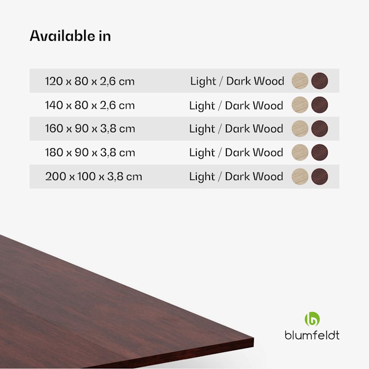 Bearsdon tafelblad 140 x 80 cm voor keuken en eetkamer | Robuust multiplex