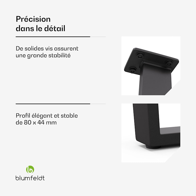 Ayr Table Legs | pieds de table 62 x 72 cm | métal 