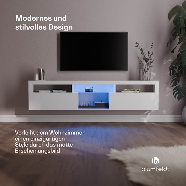 Móvel TV Elgin 150 x 30 x 40 cm, LED
