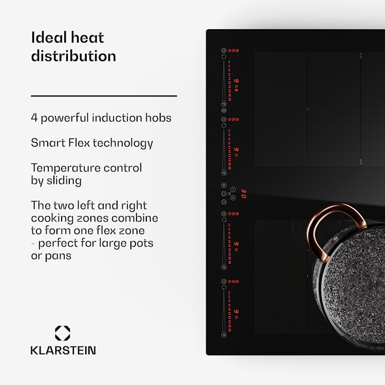 Klarstein Masterzone 60 Flex induction hob 4 flex zones Smart Flex