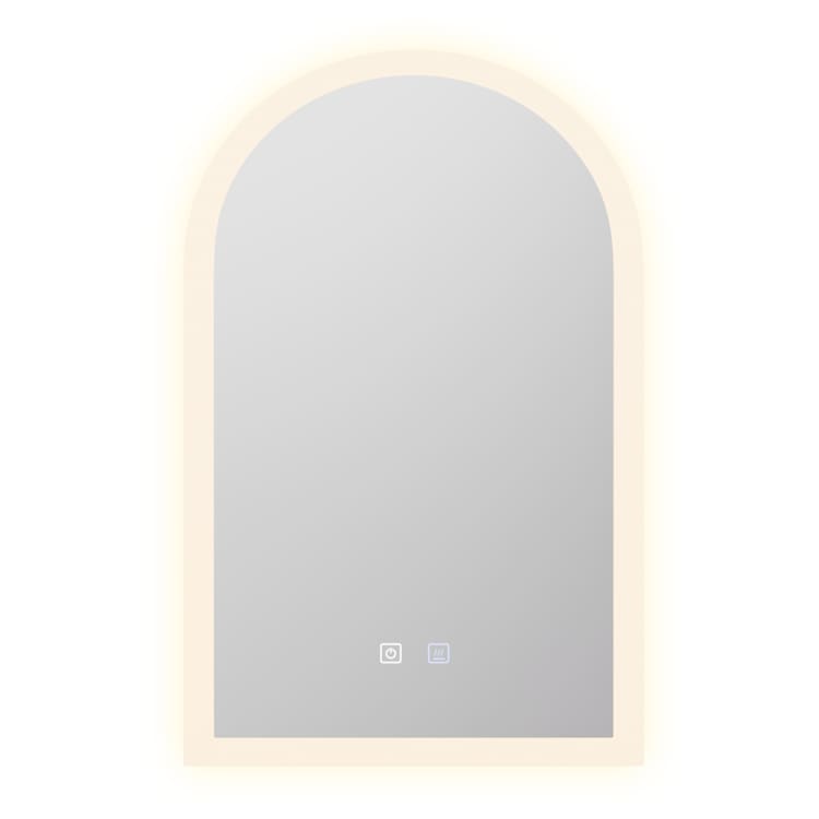 blumfeldt Caledonian Miroir de salle de bain LED Miroir de salle de bain IP44 LED 3 températures de couleur 45x80 cm dimmable Fonction antibuée Bouton tactile forme incurvée 45x80_arched