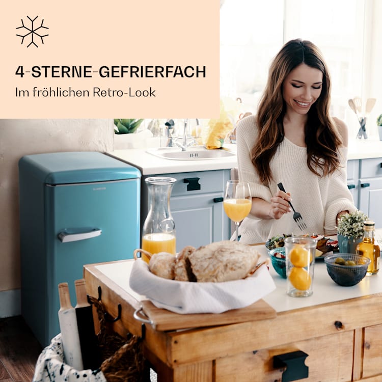 Laika 60L Gefrierschrank 60 Liter 3 Schubladen Temperatur: -18 bis 0 °C Pastellblau