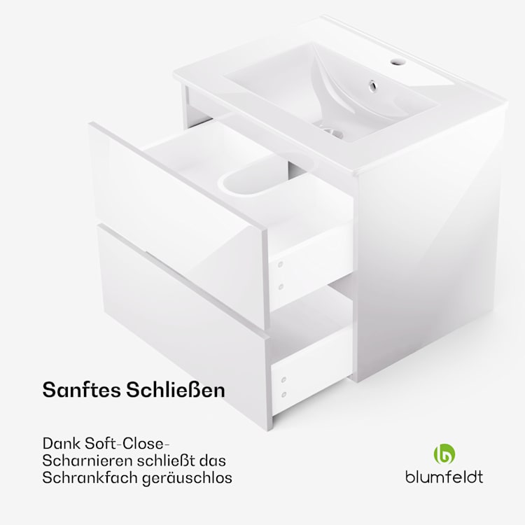 Lahoomu Badezimmerschrank Mit Waschbecken - Moderner Standspiegel In Grau, Massiv & Wasserdicht