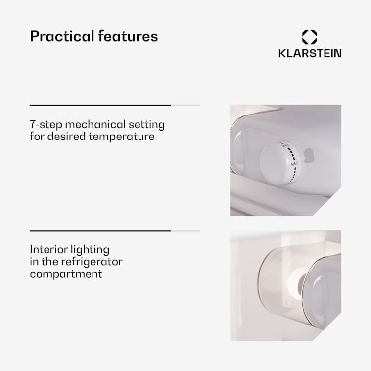 Big Daddy Cool -jääkaappipakastin 61/25 litraa 2 tasoa ruostumaton teräs 