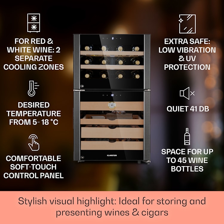 El Dorado 108, humidor in hladilnik vina, 108L, LED, zaslon na dotik