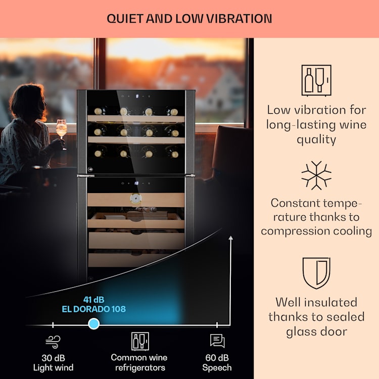 El Dorado 108, humidor in hladilnik vina, 108L, LED, zaslon na dotik