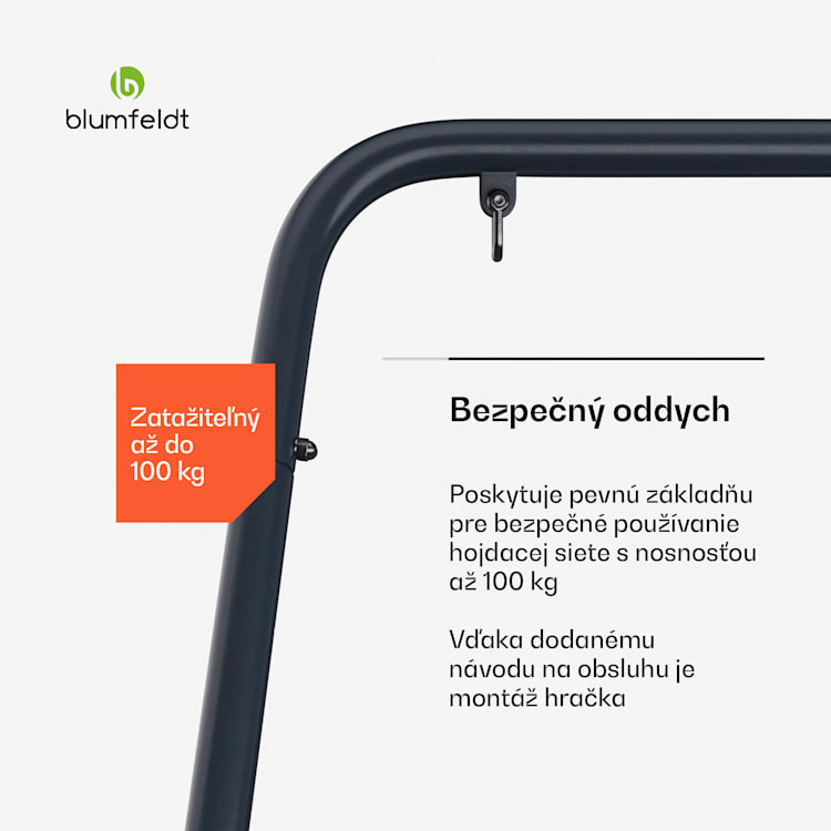 SwayStation Balance rám hojdacej siete, odolný proti korózii, odolný proti poveternostným vplyvom, vnútorný/ vonkajší priestor, do 100 Kg