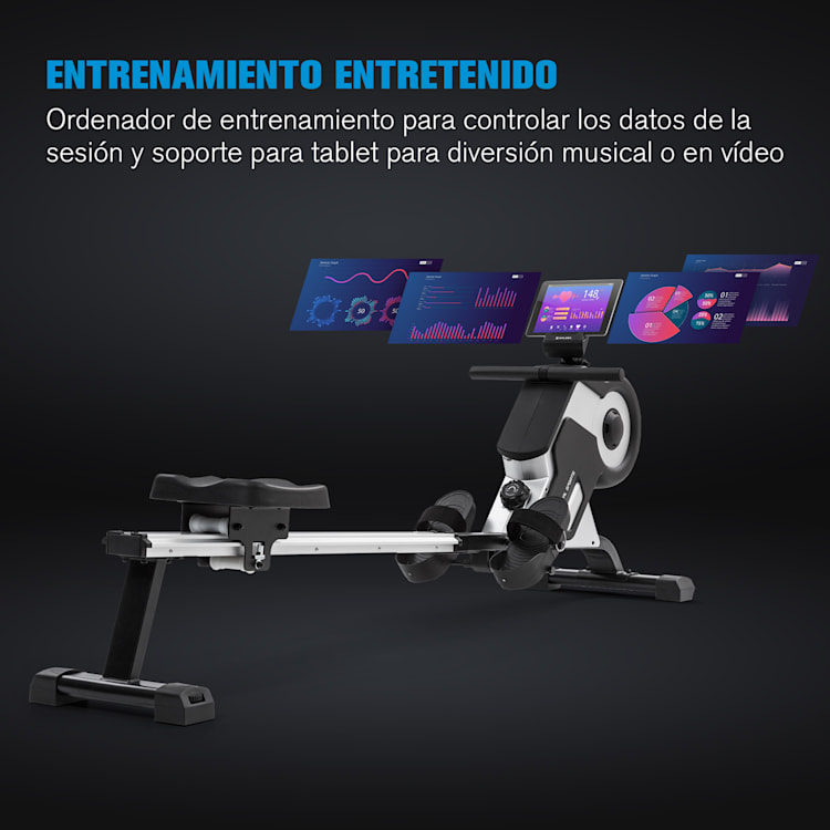 Stream M1 Máquina de remo magnético 105 cm Pantalla LCD 8 niveles Aluminio 