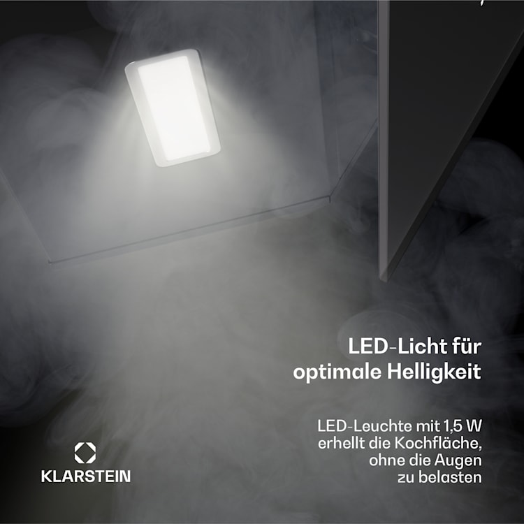 Alina Dunstabzugshaube | 40 cm | 538 m³/h | LED-Display | Ambiente | Glasfront | EEK A