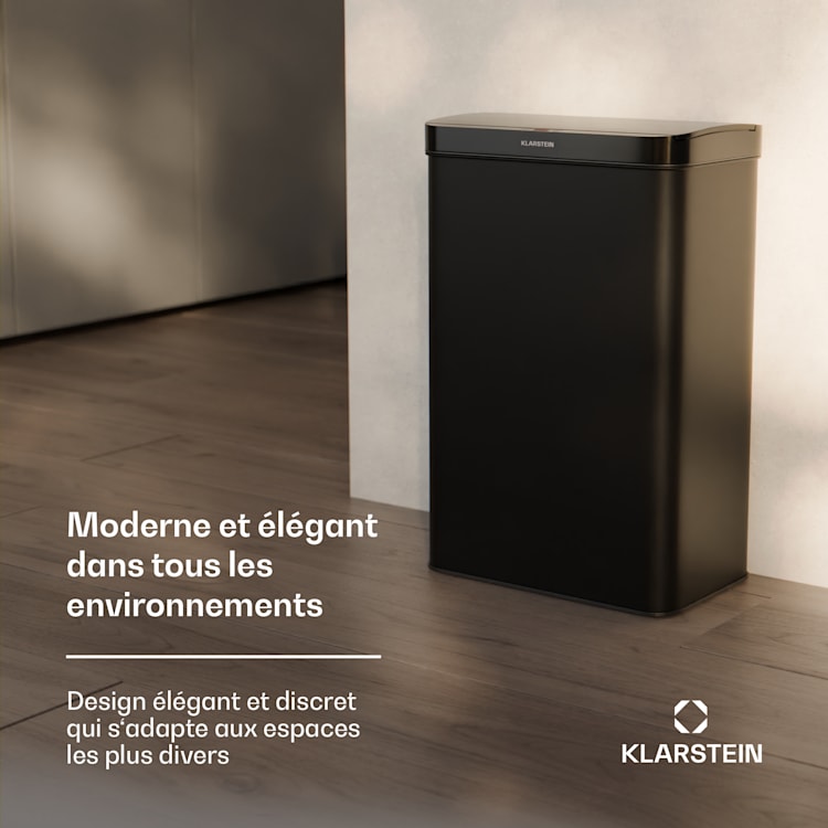 Touchless vuilnisbak met sensor 50 L rvs soft close leddisplay op batterijen timer