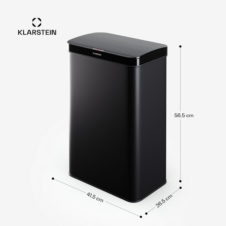 Touchless vuilnisbak met sensor 50 L rvs soft close leddisplay op batterijen timer