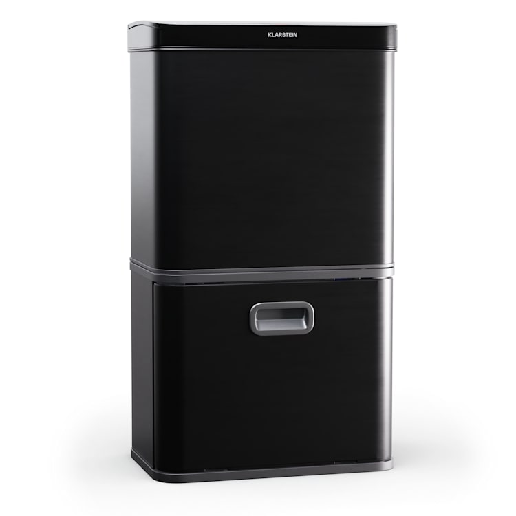Touchless Sensor Poubelle 56 L inox Soft-Close 3 bacs affichage LED minuterie 