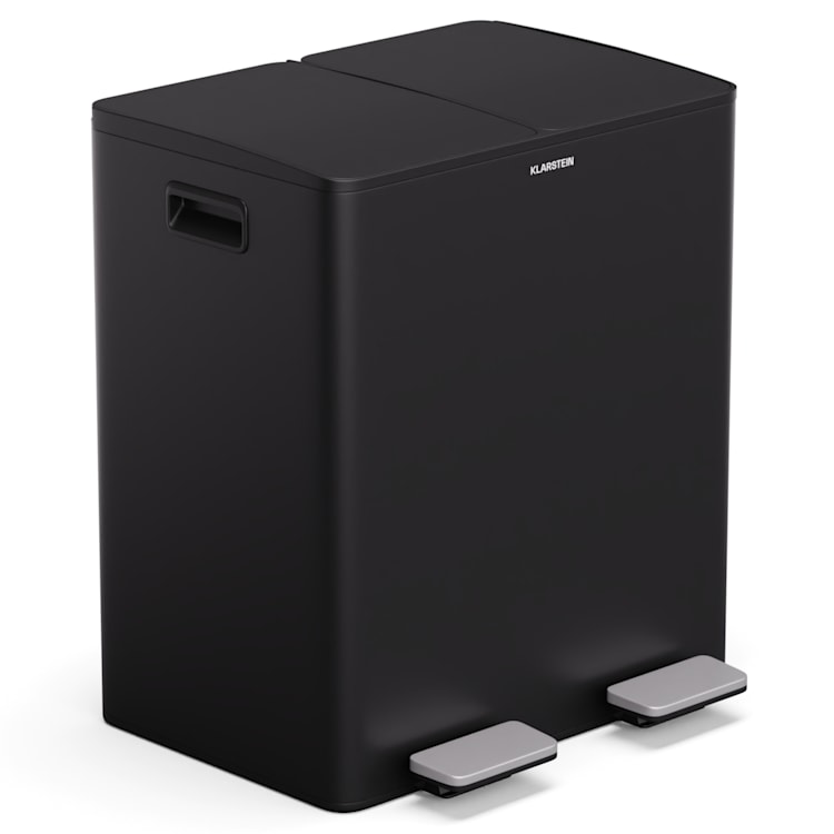 EcoVista, kanta za smeće s komposterom, 40 l + 3 l/kanta + komposter, Soft-Close 40 Ltr | Crna