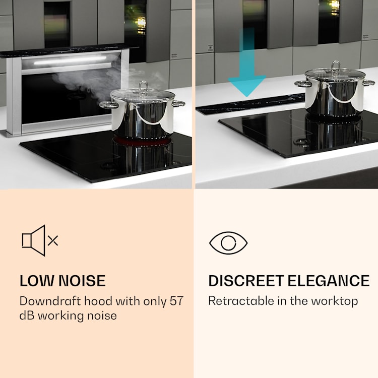 Royal Flush Eco downdraft cooker hood 60 cm extendable table