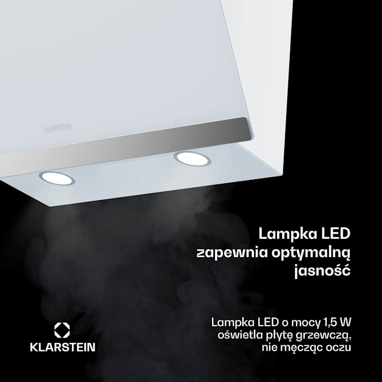 FlashLine okap/wyciąg, A++, 524 m³/h, 3 stopnie, dotykowy, cichy
