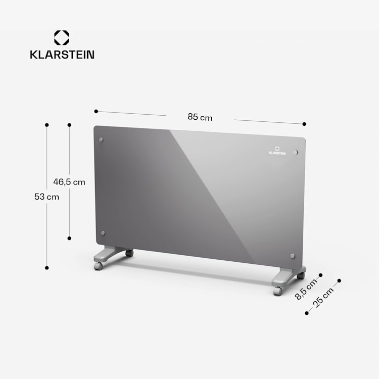 Bansin Crystal Smart Konvektor 2500 | 2500 W | App | 5- 50 °C | LED-Anzeige | Touch-Display 