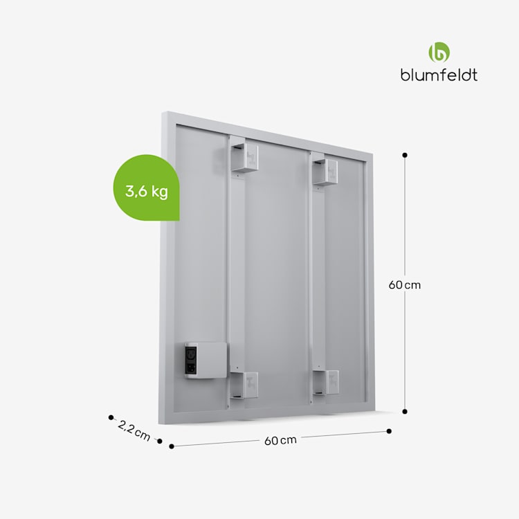 RadiantSmart IR Heater | Infrarotheizung | Erweiterungseinheit | IP44 Erweiterung | 60 x 60 cm | Weiß