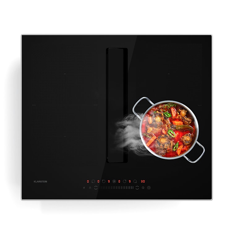 Klarstein ChefFusion Prime Down Air System Kochfeld + Abzugshaube 60