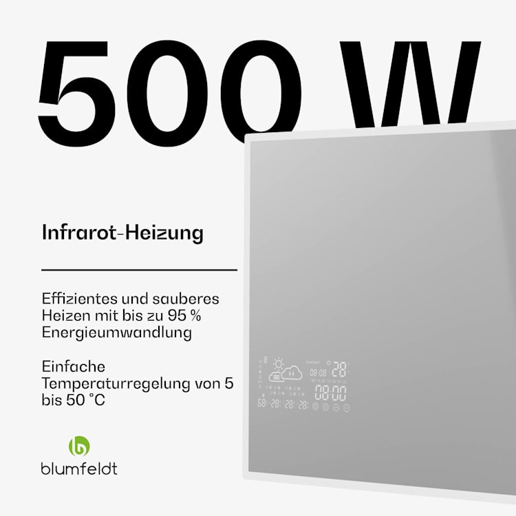 Stufa A Infrarossi Blumfeldt Cosmic Beam Plus - 2400W, Telecomando, IP24, Per Terrazza E Esterni - Foto 3