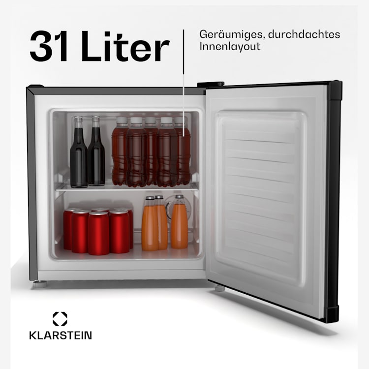 Irene Kühl-/Gefrierschrank | Kompakt | Gefrierschrank und Kühlschrank in einem | sparsam Klassisch | Schwarz