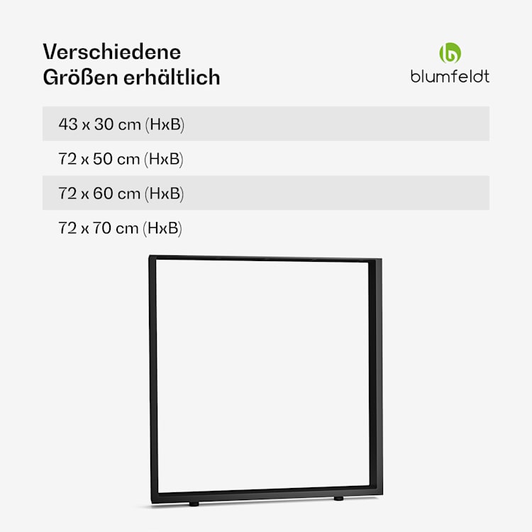 Blumfeldt UrbanFodge U Tischbeine | Modernes Design | für DIY-Projekte | 200 kg Traglast 70 x 72 x 12 cm