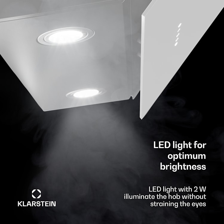 Exaustor Alina | 80 cm | 600 m³/h | silencioso | EEC A 80 cm | Branco