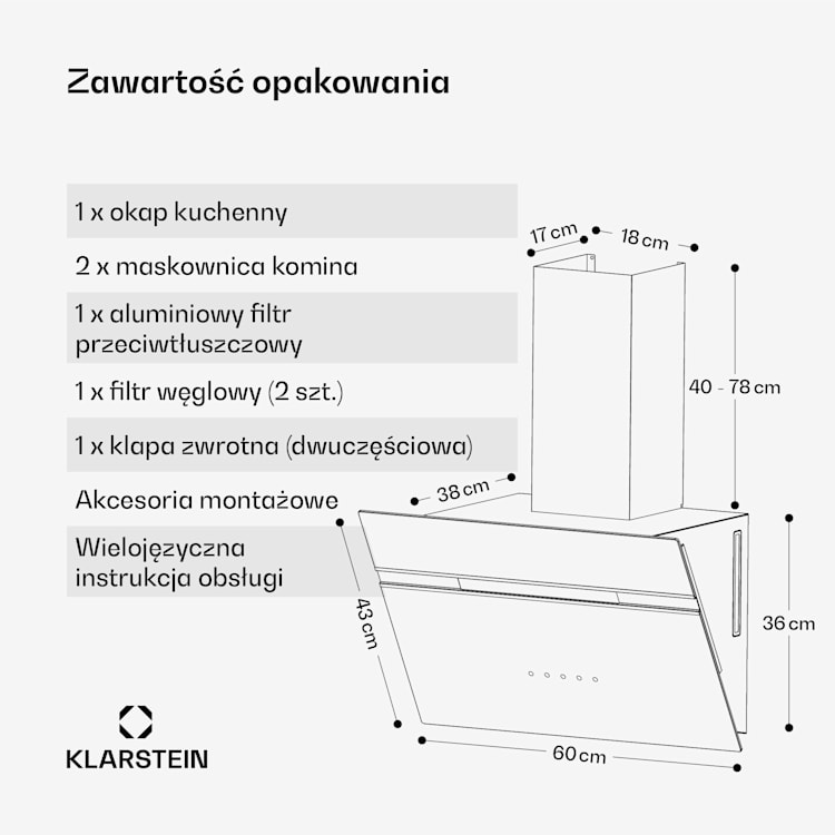 Alina okap kuchenny, klasa energetyczna A, dotykowy, oświetlenie LED, wyciąg/pochłaniacz, 600 m³/h 60 cm | Biały / Antyczne Złoto Metaliczne